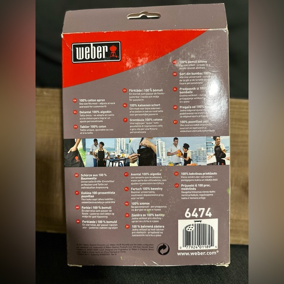 Weber BBQ Apron Brand New - Black - Picture 2 of 3